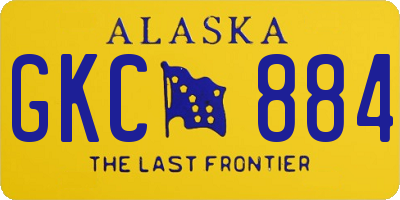 AK license plate GKC884