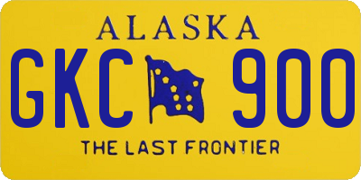 AK license plate GKC900