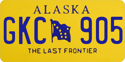 AK license plate GKC905