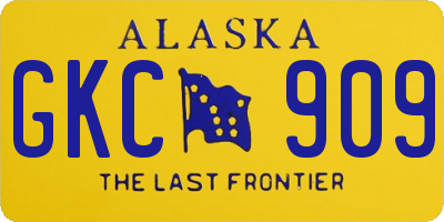 AK license plate GKC909