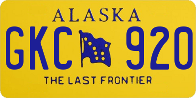 AK license plate GKC920