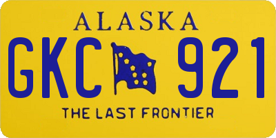 AK license plate GKC921