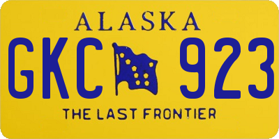 AK license plate GKC923
