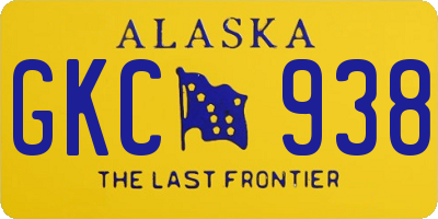 AK license plate GKC938