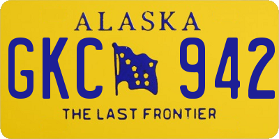 AK license plate GKC942