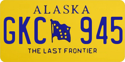 AK license plate GKC945