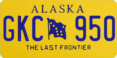 AK license plate GKC950