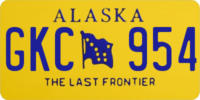 AK license plate GKC954