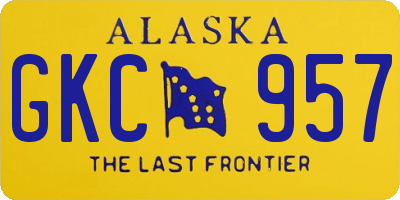 AK license plate GKC957