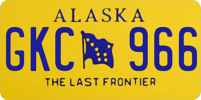 AK license plate GKC966