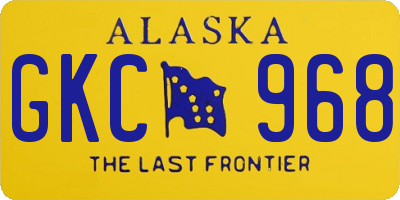 AK license plate GKC968