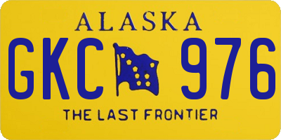 AK license plate GKC976