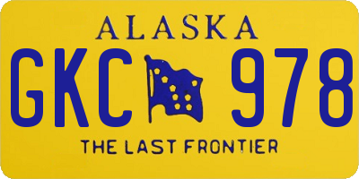 AK license plate GKC978