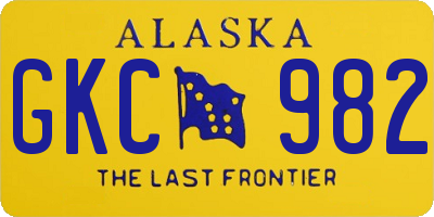 AK license plate GKC982