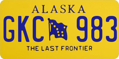 AK license plate GKC983