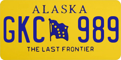 AK license plate GKC989