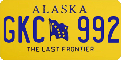 AK license plate GKC992