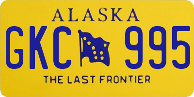 AK license plate GKC995