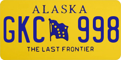 AK license plate GKC998