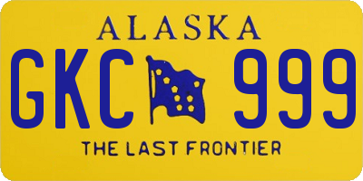 AK license plate GKC999