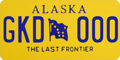 AK license plate GKD000