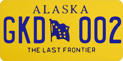AK license plate GKD002