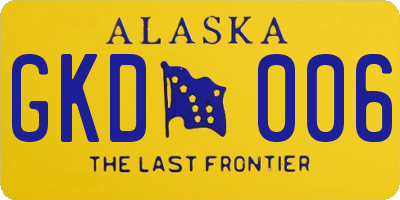 AK license plate GKD006