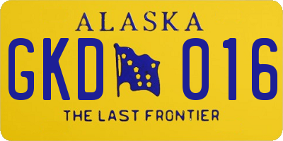 AK license plate GKD016