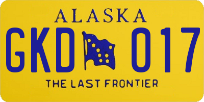 AK license plate GKD017