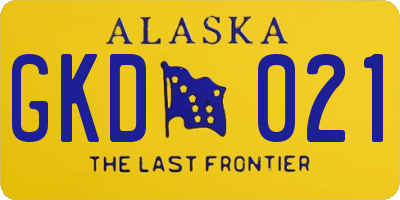 AK license plate GKD021