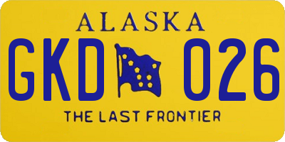 AK license plate GKD026