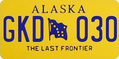 AK license plate GKD030