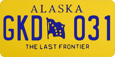 AK license plate GKD031