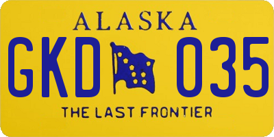 AK license plate GKD035