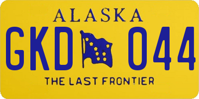 AK license plate GKD044