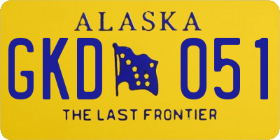 AK license plate GKD051