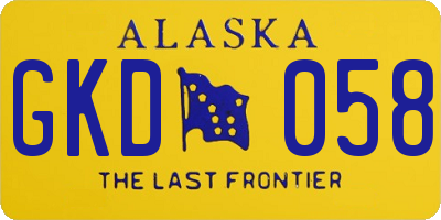 AK license plate GKD058