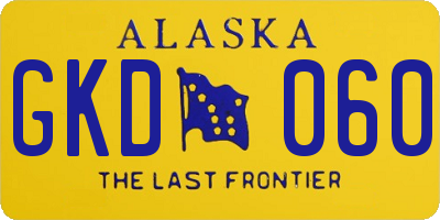 AK license plate GKD060