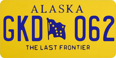 AK license plate GKD062