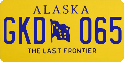 AK license plate GKD065
