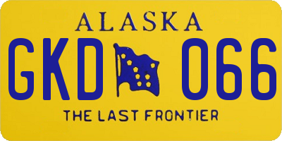AK license plate GKD066