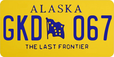 AK license plate GKD067