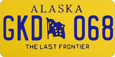 AK license plate GKD068