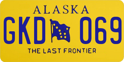 AK license plate GKD069