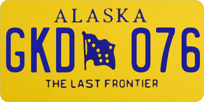 AK license plate GKD076