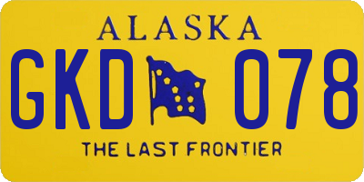 AK license plate GKD078