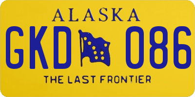 AK license plate GKD086