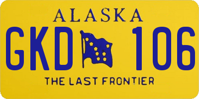 AK license plate GKD106