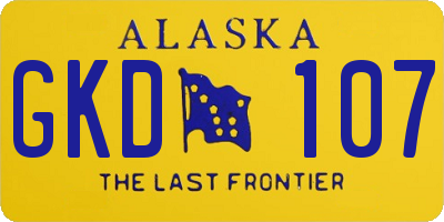 AK license plate GKD107
