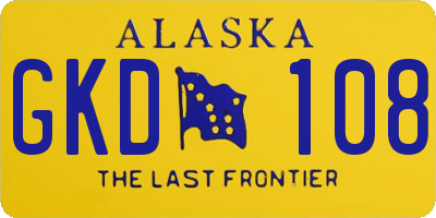 AK license plate GKD108